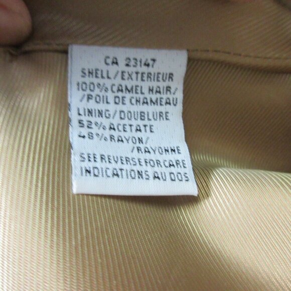 Talbots Pure Camel Hair Nehru Band Collar Blazer Women 12 Beige Button Vtg 520 - Picture 4 of 10